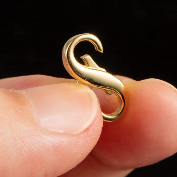 Lobster Clasp Necklace Bracelet Extender,925 Sterling Silver Plated with 14K Gold Necklace Connector Extender Clasps,Plated 14K Gold Closures Claw for DIY Jewelry Repair(0.55"x0.24",Gold,1P) - Image 4