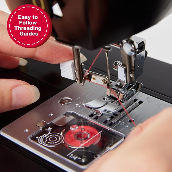 SINGER Heavy Duty 500 Classic Sewing Machine with Accessory Kit | Strong Motor with Enhanced Piercing Power, 23 Built-In Stitches, Full Metal frame, 1-step Buttonhole & LED Light - Image 6
